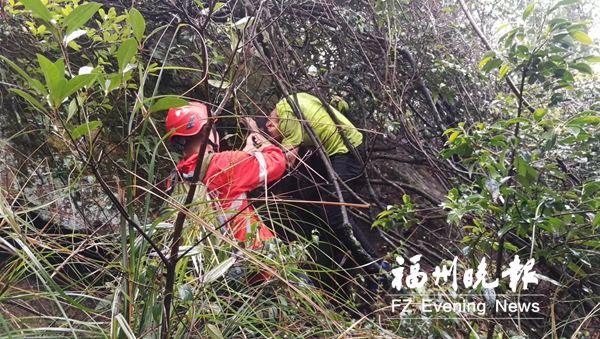 游客被困鼓山情人谷 省登山協(xié)會(huì)山地救援隊(duì)絕壁救援