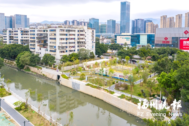 化工河串珠公園完工 給福州市民提供休憩場所