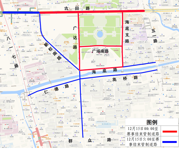 注意,！2019福州國際馬拉松賽期間部分道路實行交通管制