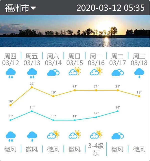 福州：雨,！雨,！雨！冷,！冷,！冷！