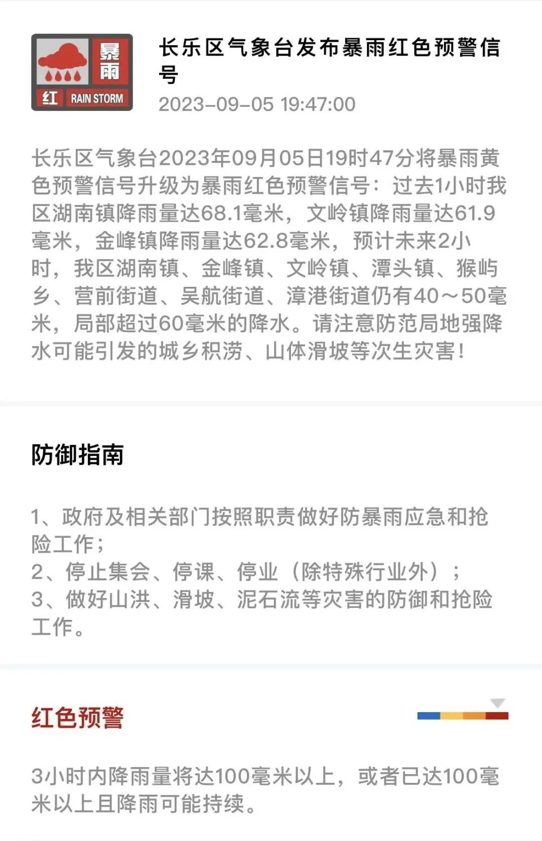 暴雨紅色預(yù)警！長樂這場雨要下到……