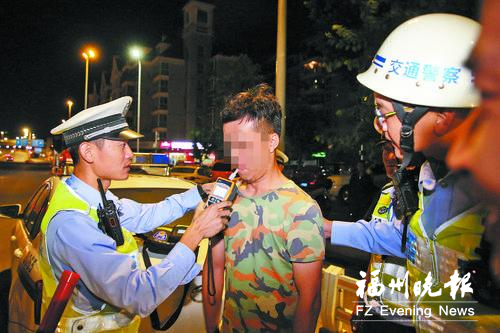 福州交警夜查酒駕　5晚抓獲200多起